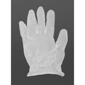 Vogue Powder-Free Vinyl Gloves Clear (Pack of 100) - Click to Enlarge