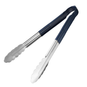 Hygiplas Colour Coded Blue Serving Tongs 300mm - Click to Enlarge