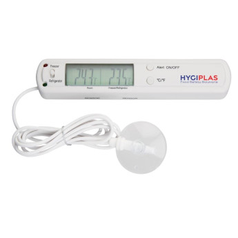 Hygiplas Fridge Freezer Thermometer With Alarm - Click to Enlarge