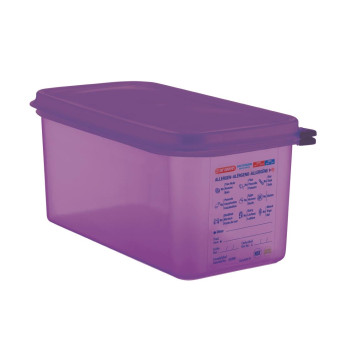 Araven Allergen Polypropylene 1/3 Gastronorm Food Container Purple 6Ltr - Click to Enlarge