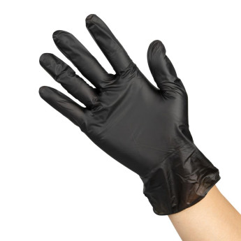 Hygiplas Vinyl Black Powder Free Gloves - Click to Enlarge