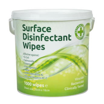 EcoTech Disinfectant Surface Wipes Bucket - Click to Enlarge