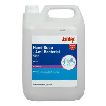 Jantex Unperfumed Antibacterial Liquid Hand Soap 5Ltr - Click to Enlarge