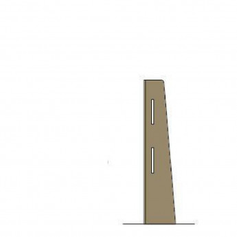 Bolero Canteen-Style Sneeze Guard Corner Post Light Oak 860 x 200mm - Click to Enlarge