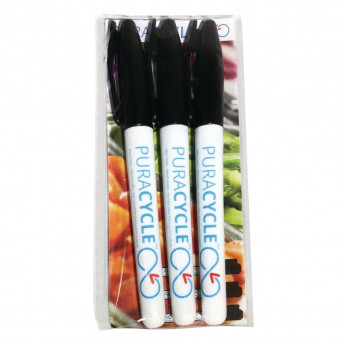 Puracycle Non-Toxic Marker Pens Black 3 Pack - Click to Enlarge