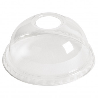 Clear rPET Dome Lid with Hole 95mm (Pack of 800) - Click to Enlarge