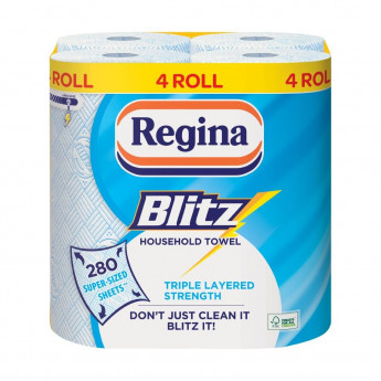 Regina Blitz Household Towel 3-Ply 280 Sheets (Pack of 4) - Click to Enlarge