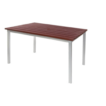 Enviro Outdoor Walnut Effect Faux Wood Table 1250mm - Click to Enlarge