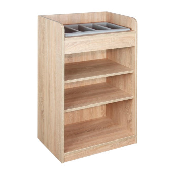 Cutlery Stand Oak Finish - Click to Enlarge