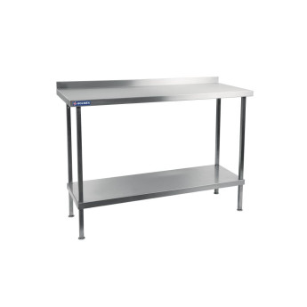 Holmes Stainless Steel Wall Table with Upstand 600(D)mm - Click to Enlarge