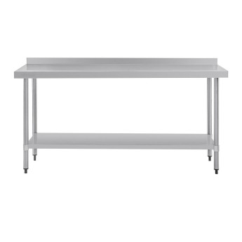Vogue Stainless Steel Prep Table with Upstand 1800mm - Click to Enlarge