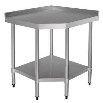 Vogue Stainless Steel Corner Table 700mm - Click to Enlarge