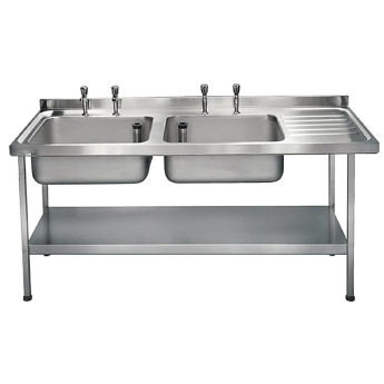 KWC DVS Double Sink Right Hand Drainer - Click to Enlarge