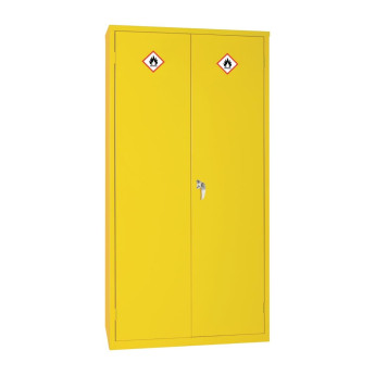 Hazardous Substance Cabinet Double Door Yellow 50Ltr - Click to Enlarge