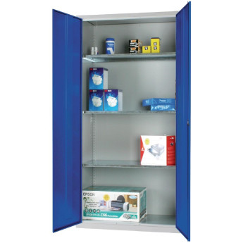 Standard Cupboard 3 Shelves Blue Doors - Click to Enlarge