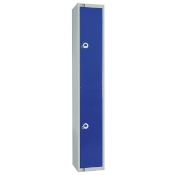 Elite Two Door 300mm Deep Lockers Blue - Click to Enlarge