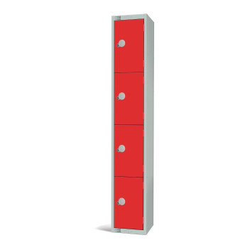 Elite Four Door 300mm Deep Lockers Red - Click to Enlarge