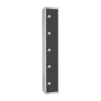 Elite Five Door 300mm Deep Lockers Graphite Grey - Click to Enlarge