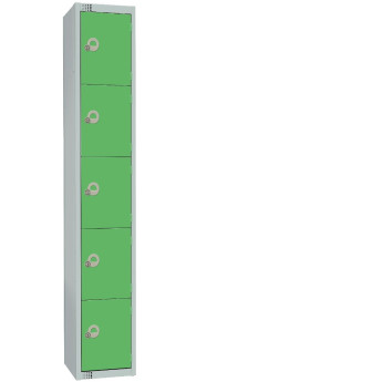 Elite Five Door 300mm Deep Lockers Green - Click to Enlarge