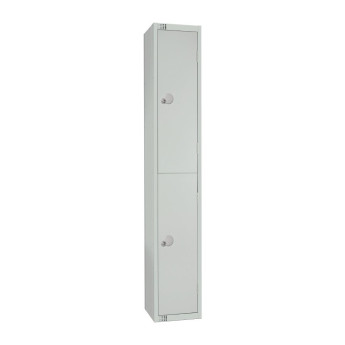 Elite Two Door 300mm Deep Lockers Grey - Click to Enlarge
