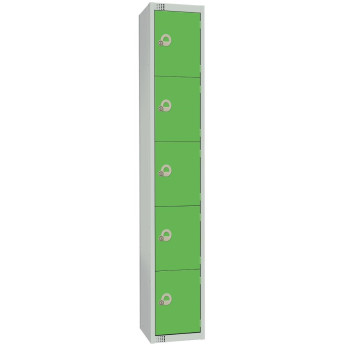 Elite Five Door 450mm Deep Lockers Green - Click to Enlarge