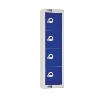 Elite Four Door Personal Effects Lockers Blue - Click to Enlarge