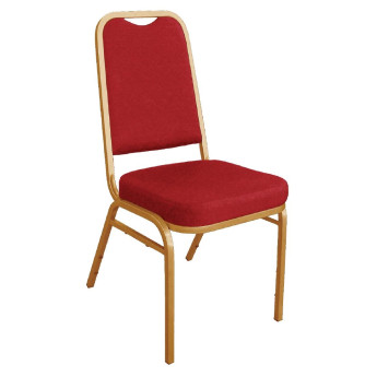 Bolero Square Back Banquet Chairs Red & Gold (Pack of 4) - Click to Enlarge