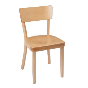 Fameg Plain Side Chairs Natural Beech (Pack of 2) - Click to Enlarge