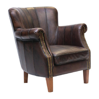 Lancaster Leather Chair Brown - Click to Enlarge