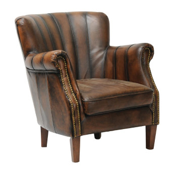Lancaster Leather Chair Chestnut - Click to Enlarge