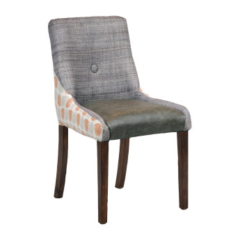 Bath Dining Chair Vintage with Alfresco Mandarin Back Saddle Ash Seat - Click to Enlarge