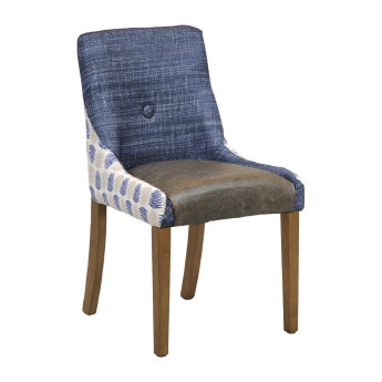 Bath Dining Chair Weathered Oak with Alfresco Marine Outer Back Saddle Ash Seat - Click to Enlarge