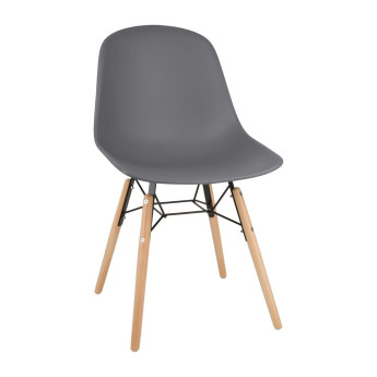 Bolero Arlo Side Chairs Dark Grey (Pack of 2) - Click to Enlarge