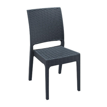 Florida Side Chair Dark Grey (Pack of 2) - Click to Enlarge