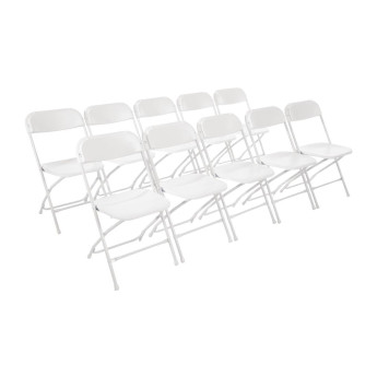 Bolero PP Folding Chairs White (Pack of 10) - Click to Enlarge