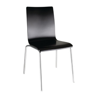 Bolero Black Square Back Side Chair (Pack of 4) - Click to Enlarge