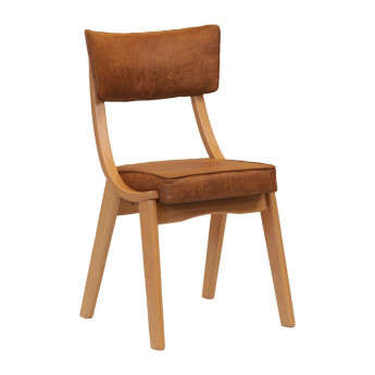 Chelsea Dining Chair Buffalo Tan Light Wood (Pack of 2) - Click to Enlarge