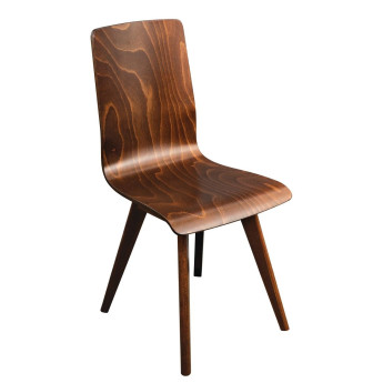 Fameg Wooden Flow Bentwood Walnut Side Chairs (Pack of 2) - Click to Enlarge