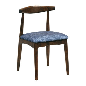 Austin Dining Chair Vintage with Helbeck Midnight Seat (Pack of 2) - Click to Enlarge