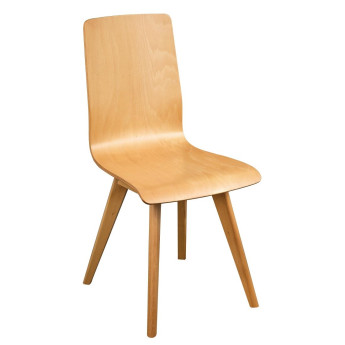 Fameg Wooden Flow Bentwood Beech Side Chairs (Pack of 2) - Click to Enlarge