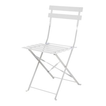 Bolero Steel Pavement StyleFolding Chairs Grey (Pack of 2) - Click to Enlarge