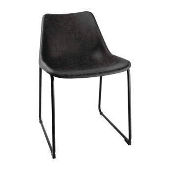 Bolero Rodeo Side Chairs Black (Pack of 2) - Click to Enlarge