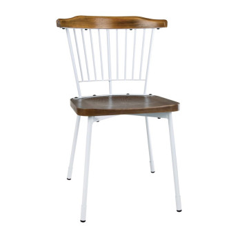 Bolero Scandi Side Chairs White (Pack of 2) - Click to Enlarge
