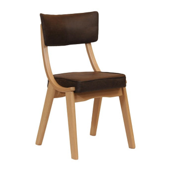 Chelsea Dining Chair Buffalo Espresso Light Wood (Pack of 2) - Click to Enlarge