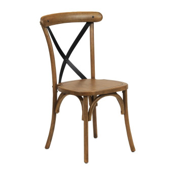 Bristol Dining Chair Weathered Oak (Pack of 2) - Click to Enlarge