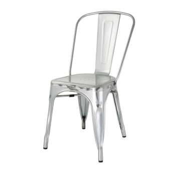 Bolero Bistro Galvanised Steel Side Chairs (Pack of 4) - Click to Enlarge