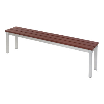 Enviro Outdoor Walnut Effect Faux Wood Bench - Click to Enlarge