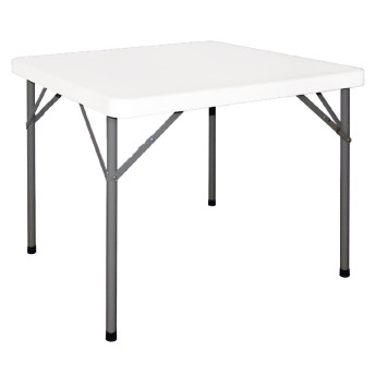 Bolero HDPE Square Folding Table 3ft White (Single) - Click to Enlarge