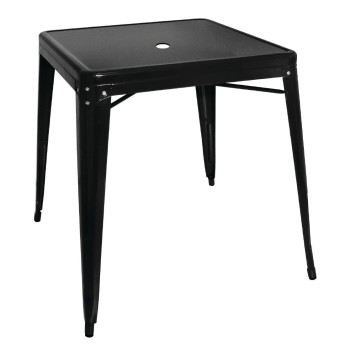 Bolero Bistro Steel Square Table Black 668mm (Single) - Click to Enlarge