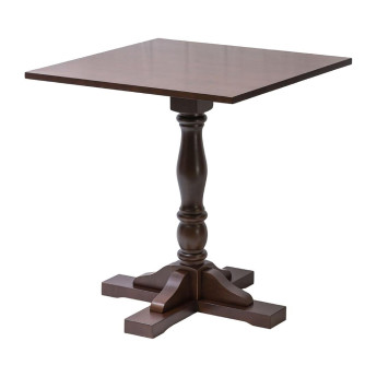 Oxford Dark Wood Pedestal Square Table 700x700mm - Click to Enlarge